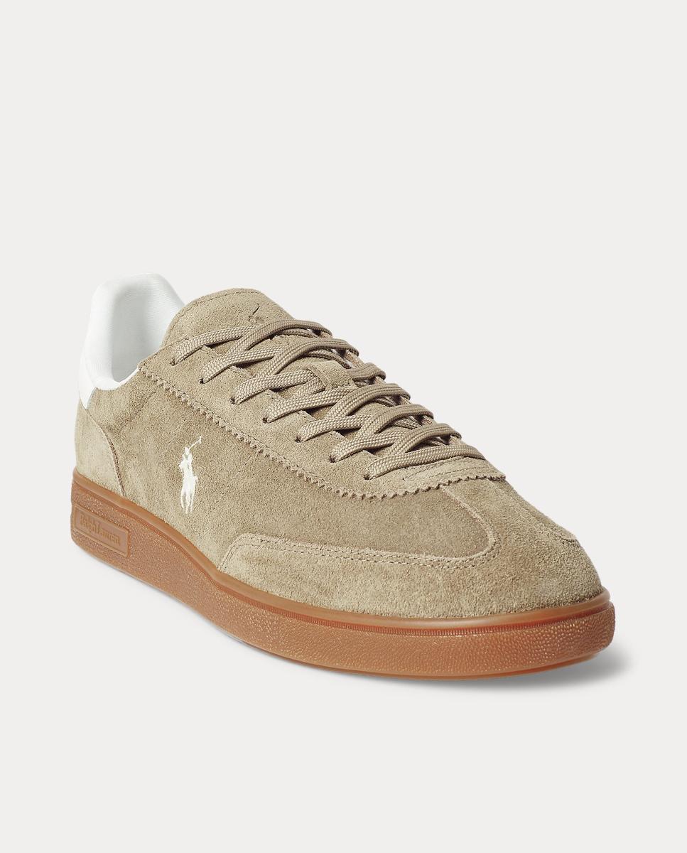 Zapatillas de hombre de ante Dirty Buck y Blanco lavado Deck - Polo Ralph Lauren - Beige Beige-2