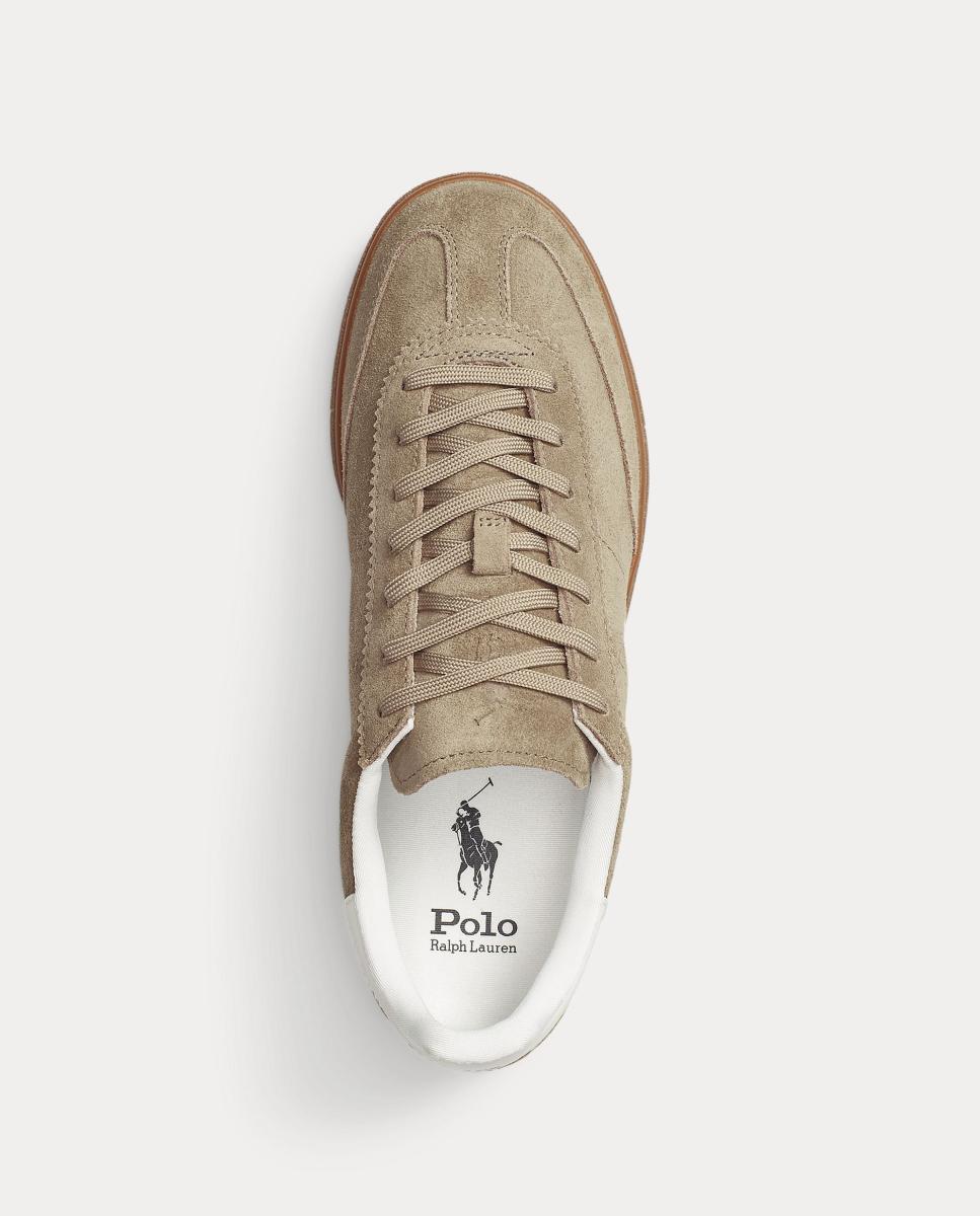 Zapatillas de hombre de ante Dirty Buck y Blanco lavado Deck - Polo Ralph Lauren - Beige Beige-3