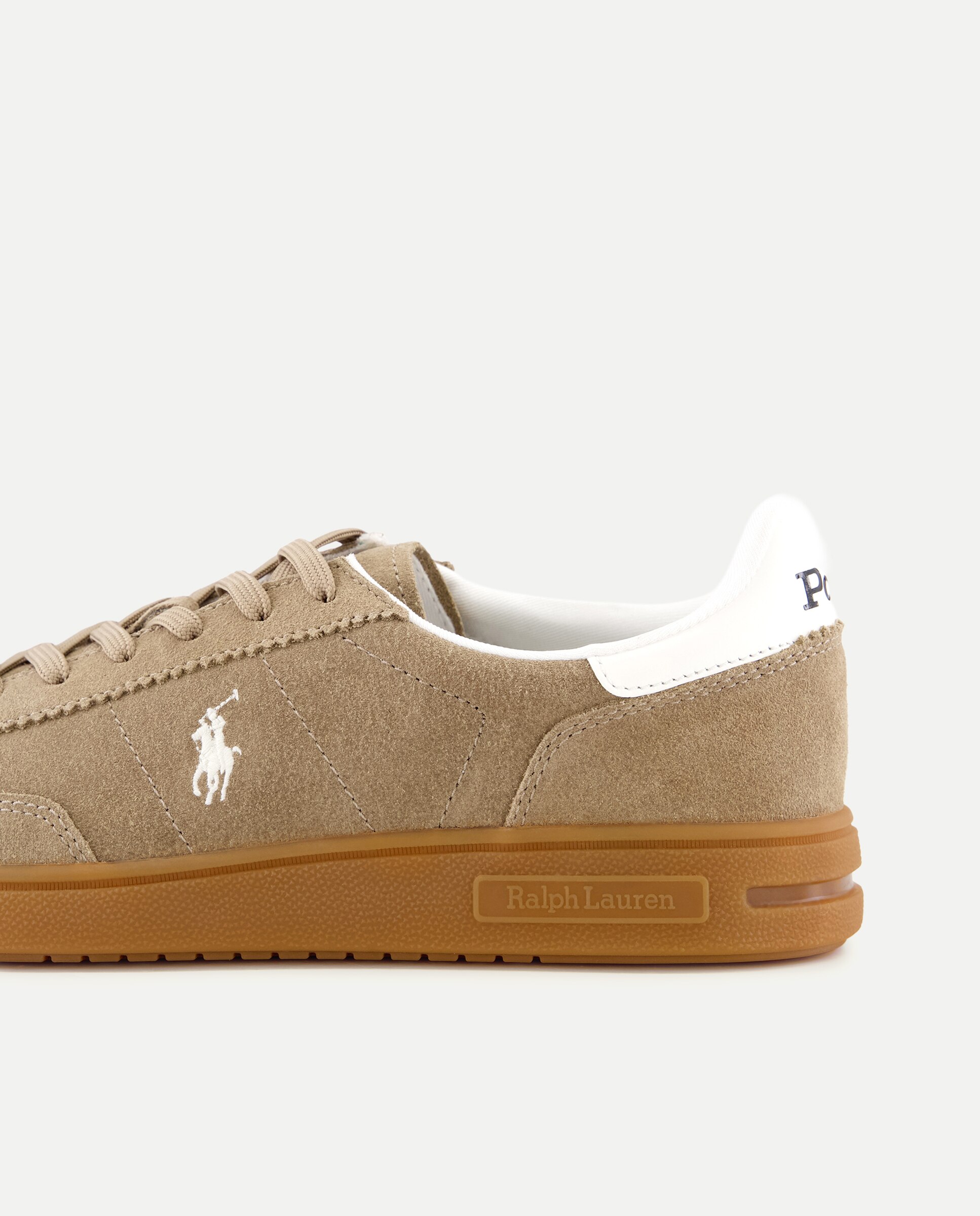 Zapatillas de hombre de ante Dirty Buck y Blanco lavado Deck - Polo Ralph Lauren - Beige Beige-7