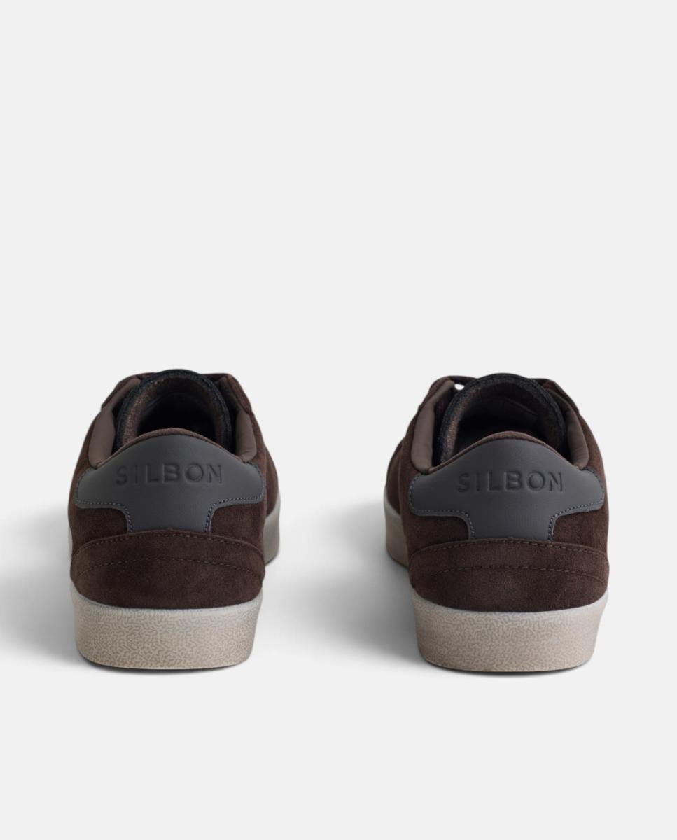 Zapatilla serraje desgastada marron - Silbon - Marrón Marrón-2
