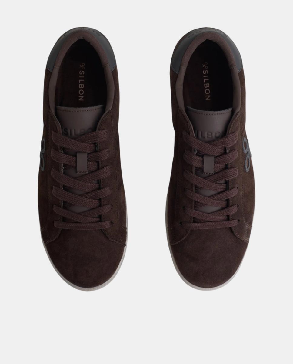 Zapatilla serraje desgastada marron - Silbon - Marrón Marrón-3