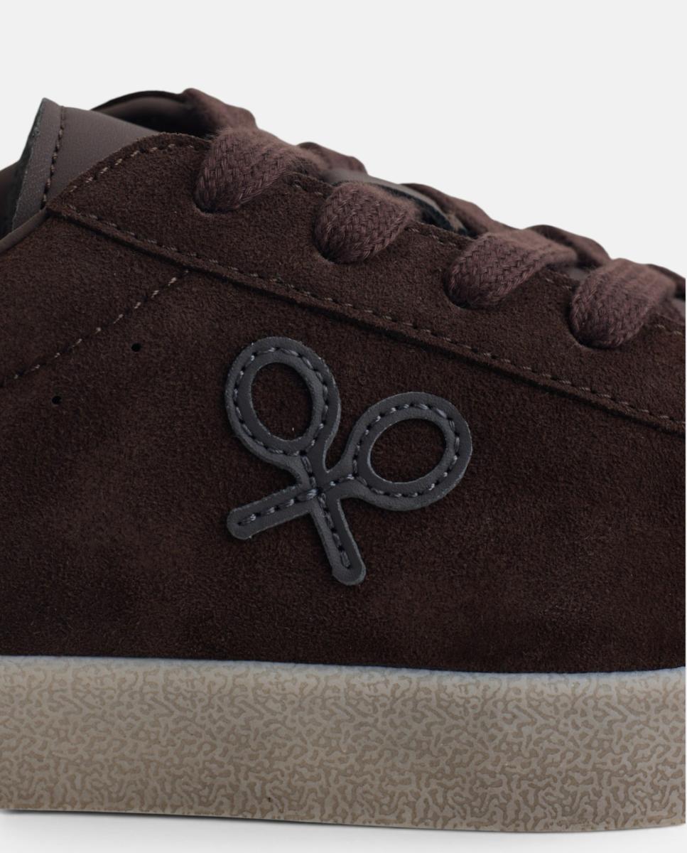 Zapatilla serraje desgastada marron - Silbon - Marrón Marrón-4