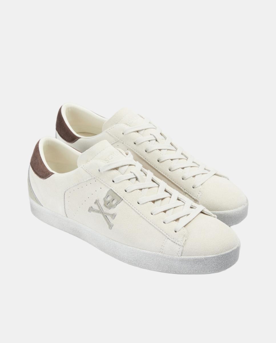 Zapatillas de hombre bajas clásicas de ante - Scalpers - Rojo Granate Rojo Granate-2