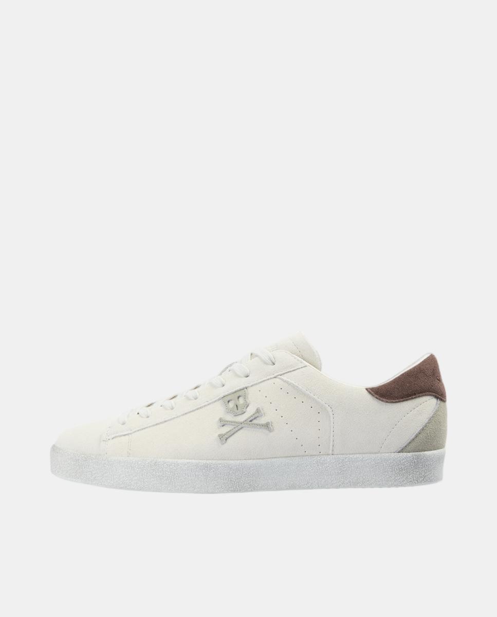 Zapatillas de hombre bajas clásicas de ante - Scalpers - Rojo Granate Rojo Granate-3