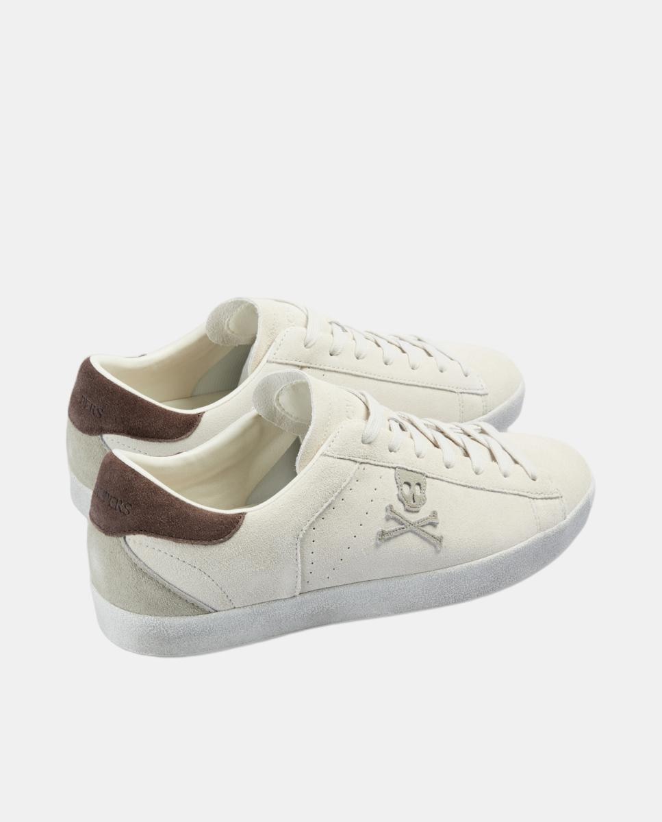 Zapatillas de hombre bajas clásicas de ante - Scalpers - Rojo Granate Rojo Granate-4