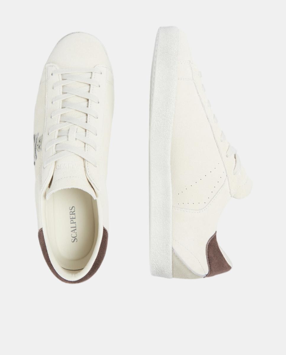 Zapatillas de hombre bajas clásicas de ante - Scalpers - Rojo Granate Rojo Granate-9