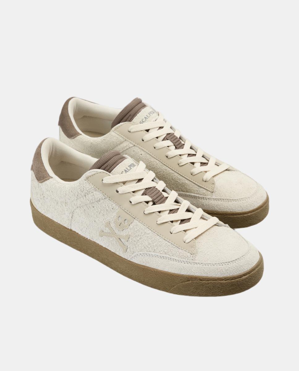 Zapatillas de hombre bajas clásicas de ante - Scalpers - Grises Grises-3