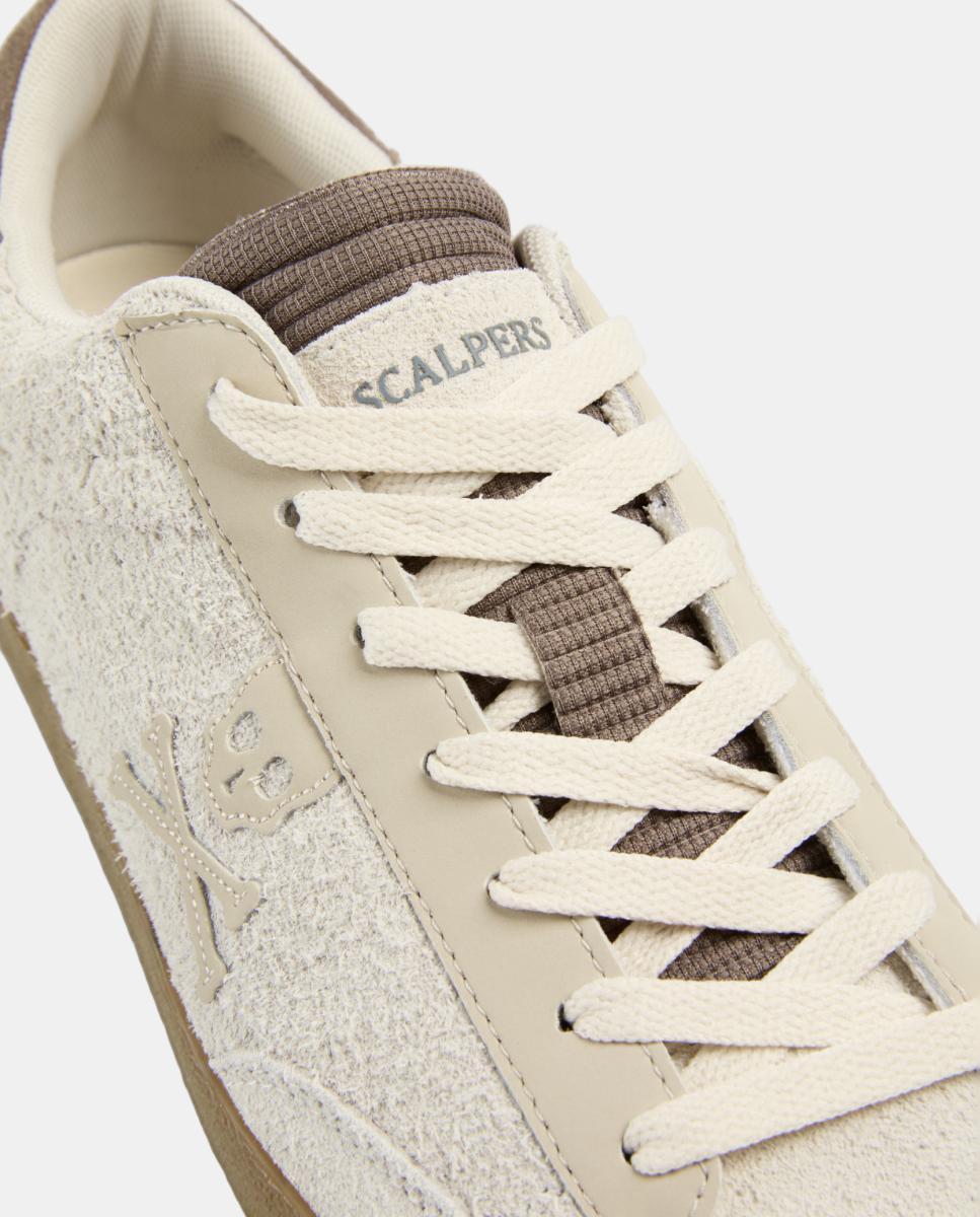 Zapatillas de hombre bajas clásicas de ante - Scalpers - Grises Grises-7
