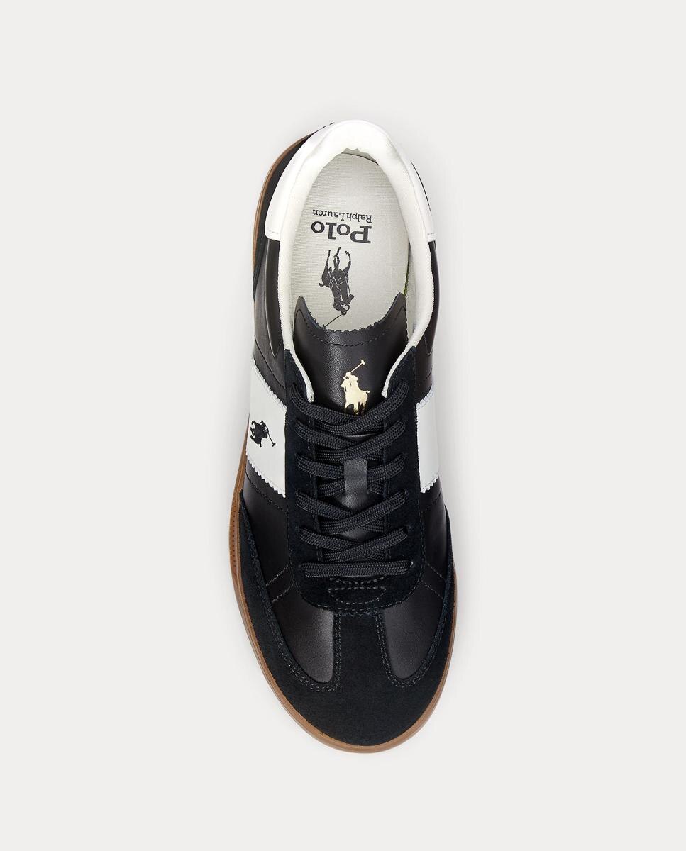 Zapatillas AERA de hombre tipo casco bajas piel. - Polo Ralph Lauren - Negro Negro-3
