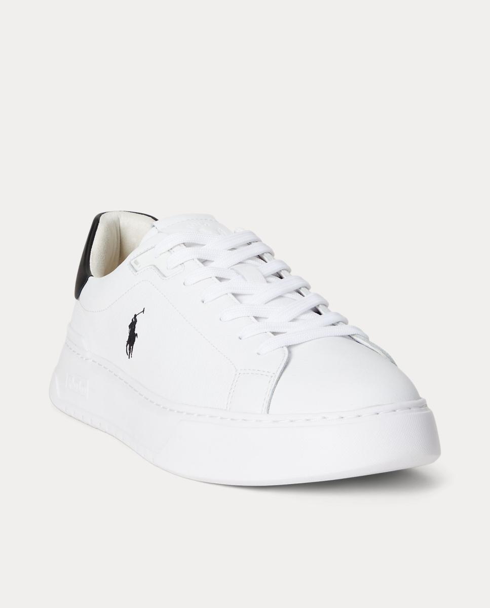 Sapatilhas Rlite Court em Pele. Branco-marfim-2
