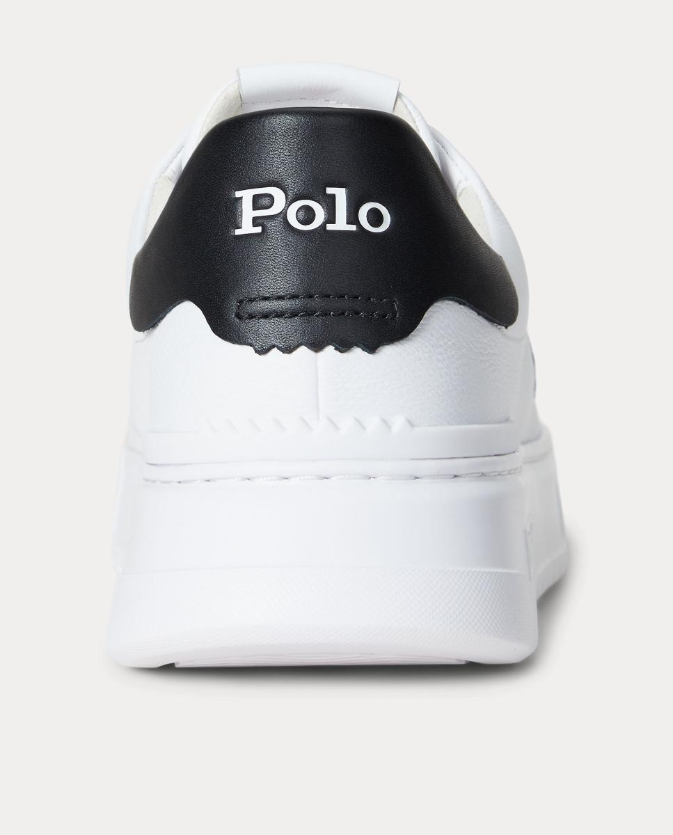 Sapatilhas Rlite Court em Pele. Branco-marfim-4
