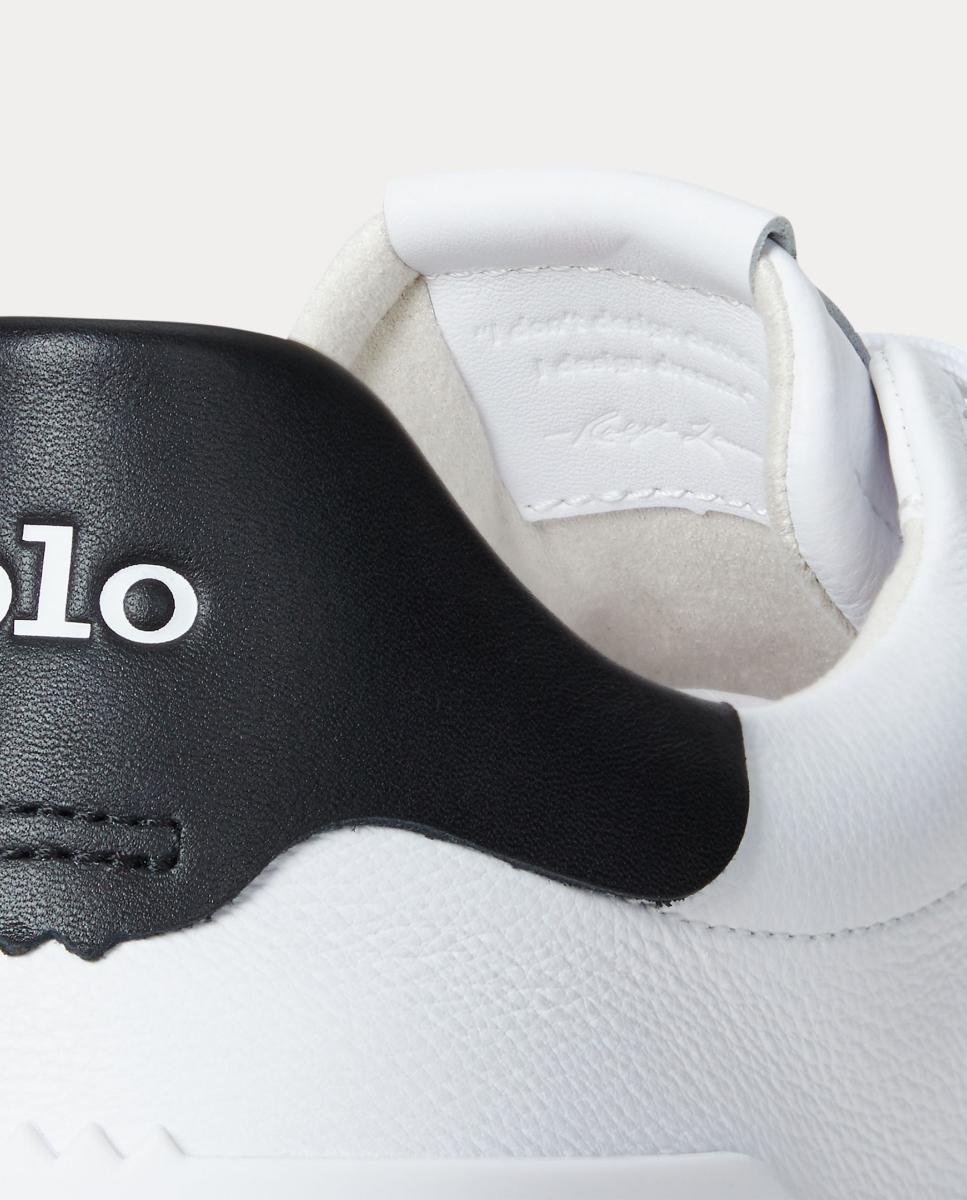 Sapatilhas Rlite Court em Pele. Branco-marfim-5