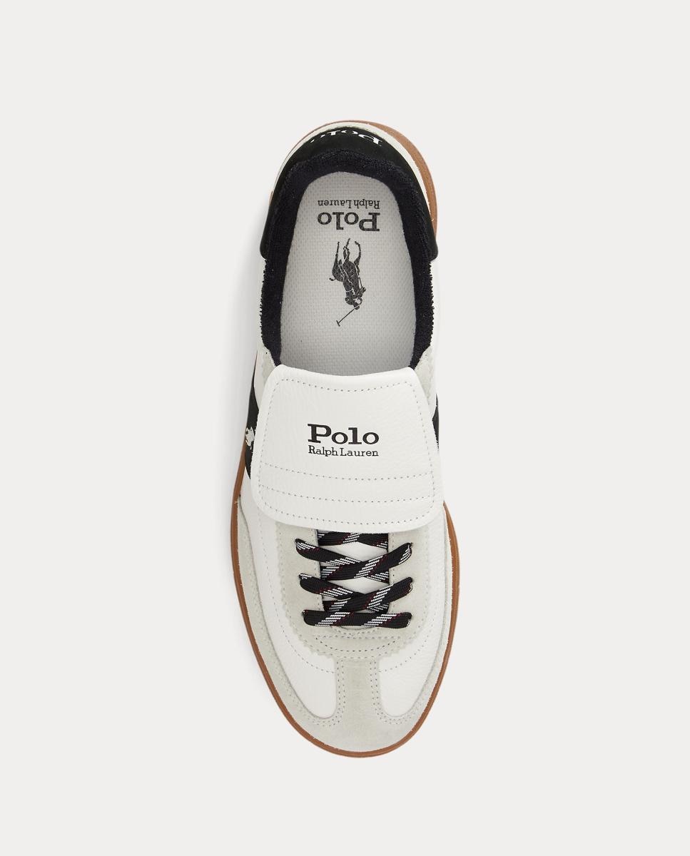 Zapatillas BEDFORD de hombre tipo casco bajas piel. - Polo Ralph Lauren - Blanco roto Blanco roto-4