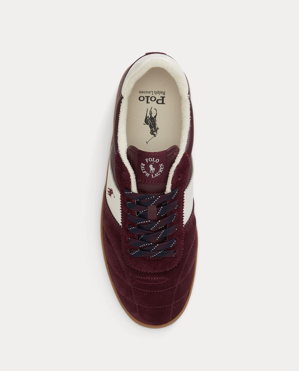 Imagen 4 de Zapatillas HRT III de hombre tipo casco bajas piel. - Polo Ralph Lauren - Rojo Granate Rojo Granate