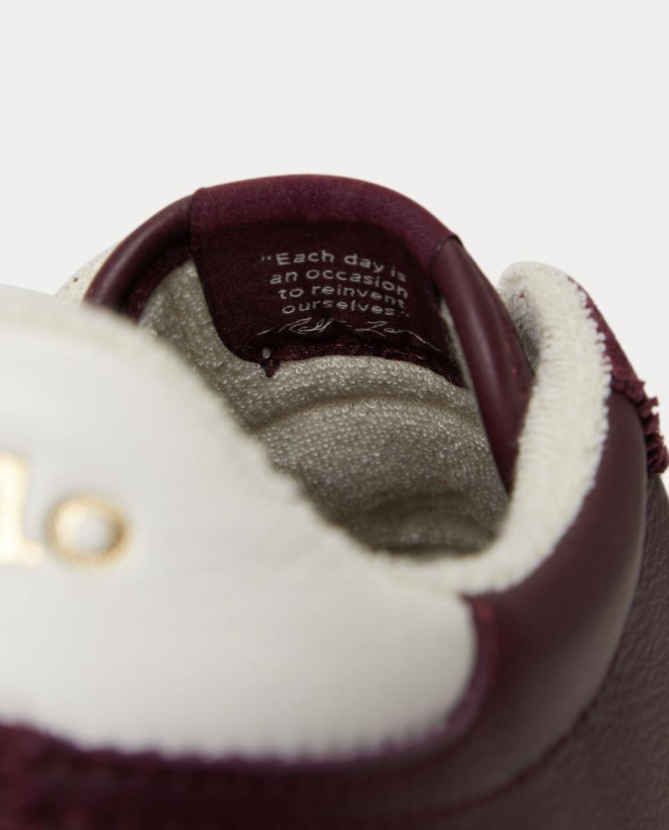 Imagen 5 de Zapatillas HRT III de hombre tipo casco bajas piel. - Polo Ralph Lauren - Rojo Granate Rojo Granate