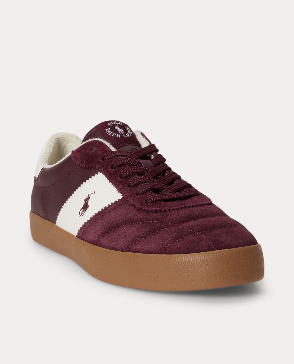 Imagen 6 de Zapatillas HRT III de hombre tipo casco bajas piel. - Polo Ralph Lauren - Rojo Granate Rojo Granate