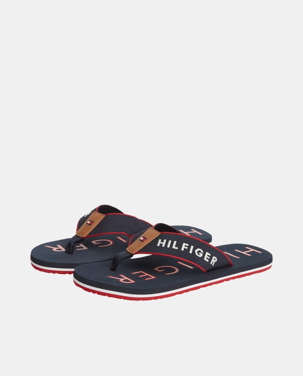 Sandalias de hombre con logo - Tommy Hilfiger - Azul marino Azul marino-2