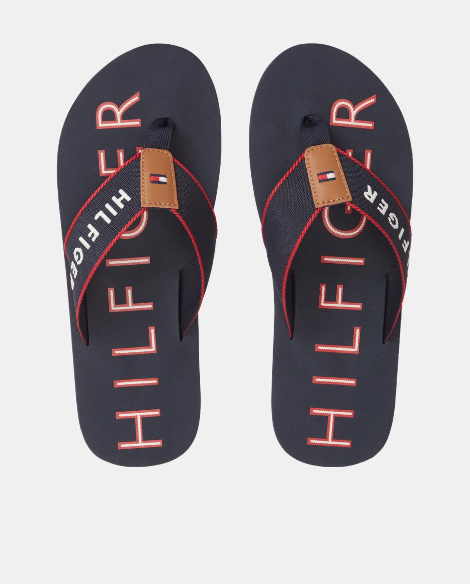 Sandalias de hombre con logo - Tommy Hilfiger - Azul marino Azul marino-5