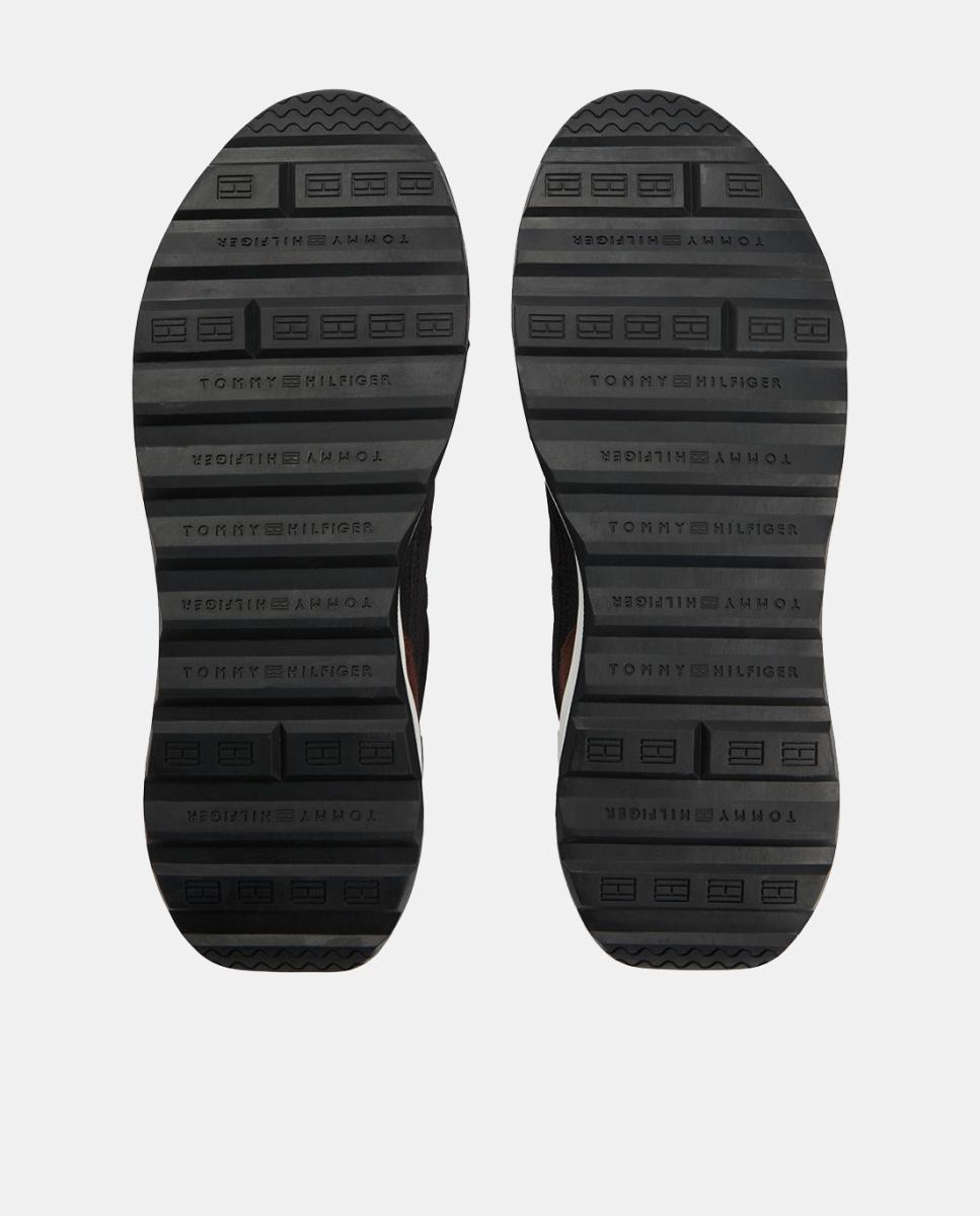 Sapatilhas Runner Mix com Logótipo Castanho-8