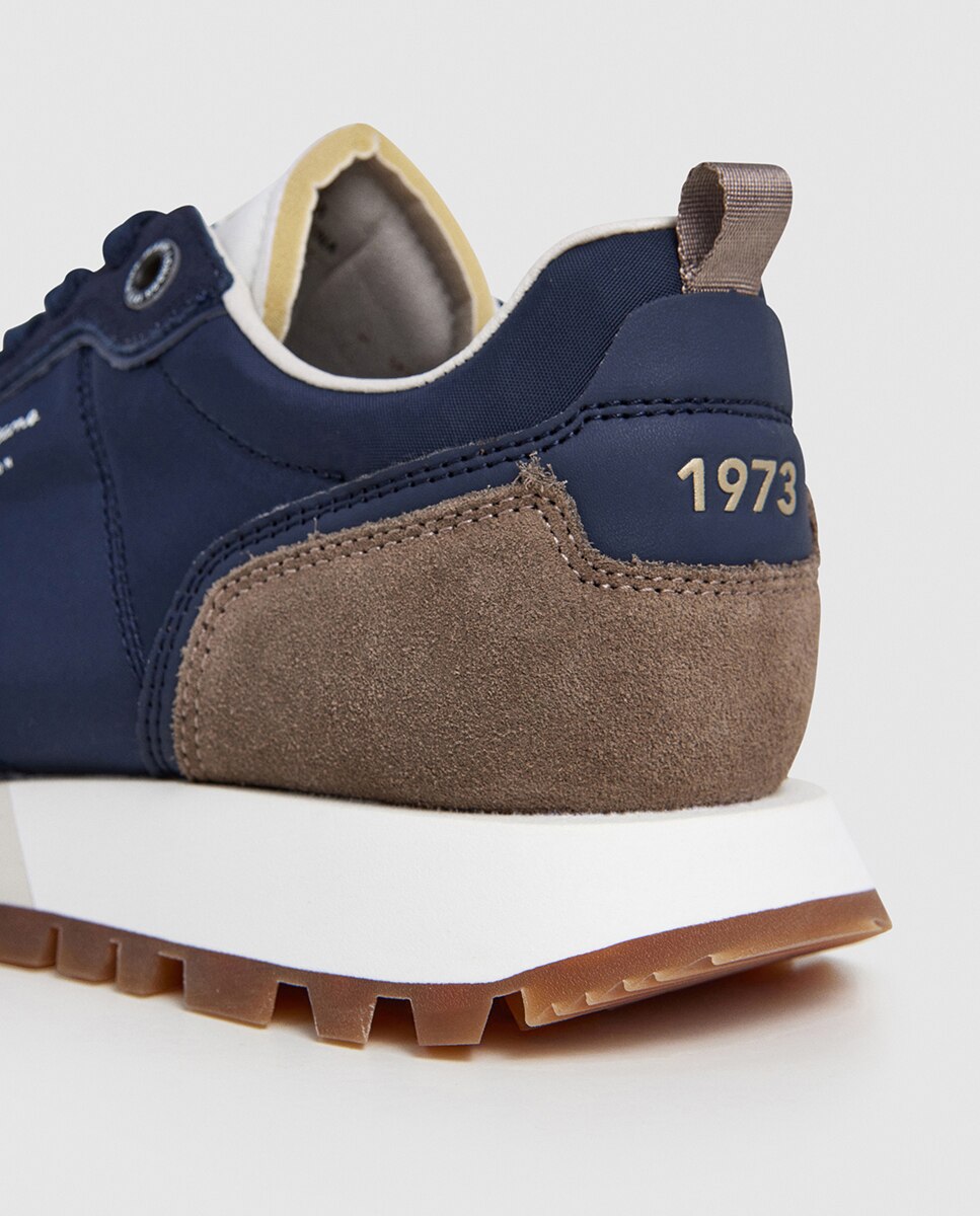 Sapatilhas Ari Club com Lingueta Branca e Detalhe Traseiro Cinzento - Azul-Marinho Azul-marinho-5