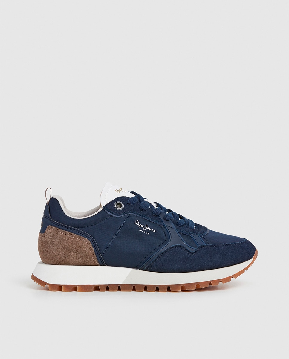 Sapatilhas Ari Club com Lingueta Branca e Detalhe Traseiro Cinzento - Azul-Marinho Azul-marinho-7