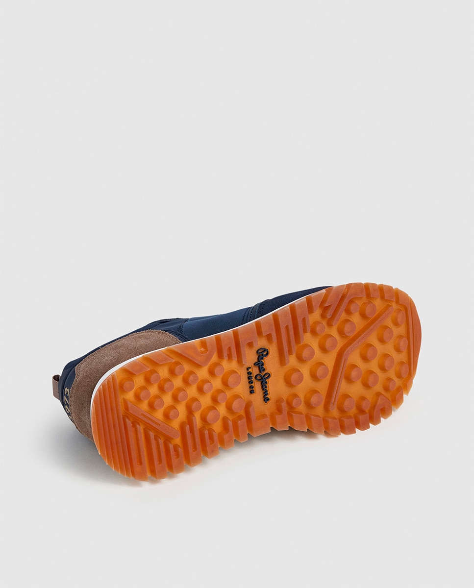 Sapatilhas Ari Club com Lingueta Branca e Detalhe Traseiro Cinzento - Azul-Marinho Azul-marinho-12
