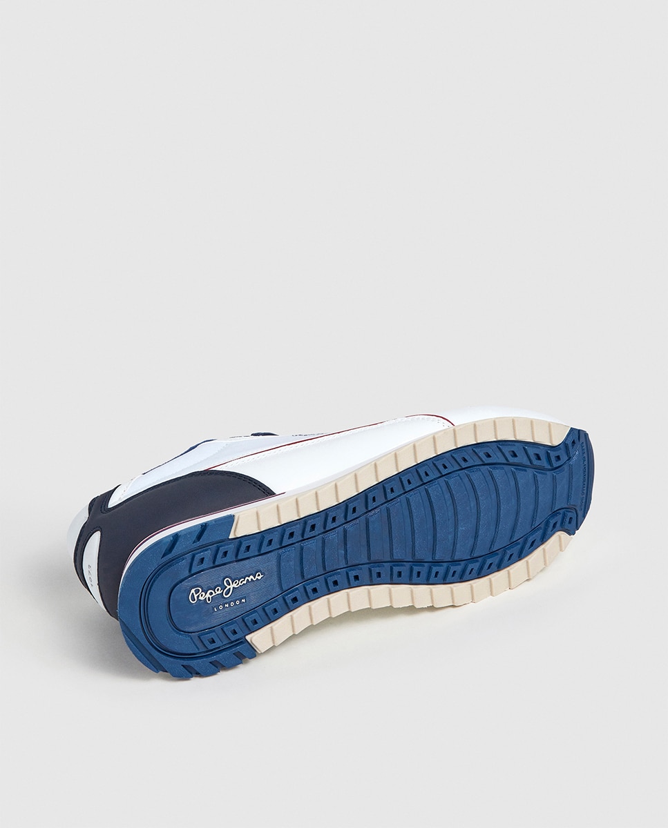 Sapatilhas Bexley South em Combinação de Cores com Detalhes em Vermelho - Azul-Marinho/Branco Branco-12