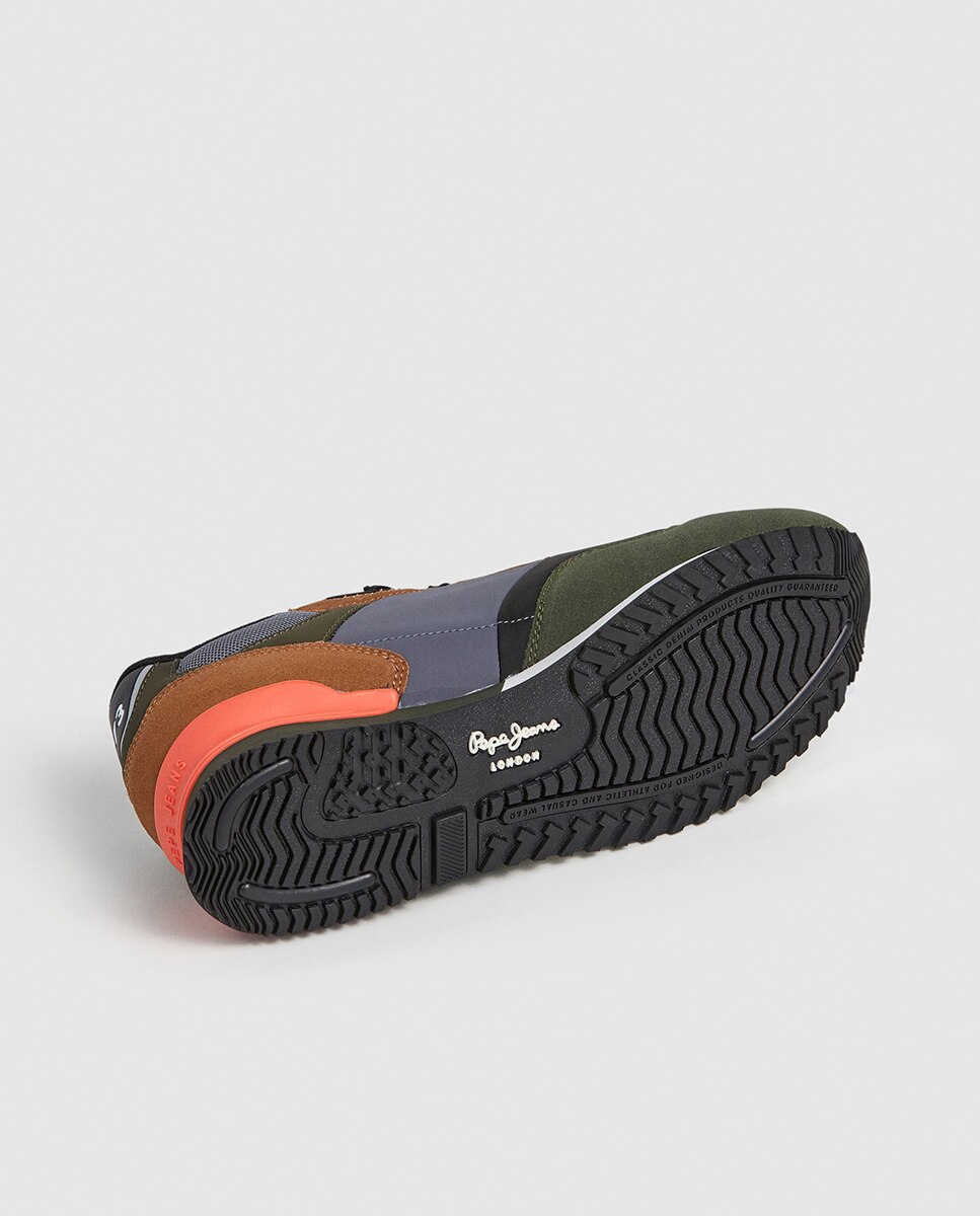 Sapatilhas London Mood em Combinação de Material e Cor Multicolor-6