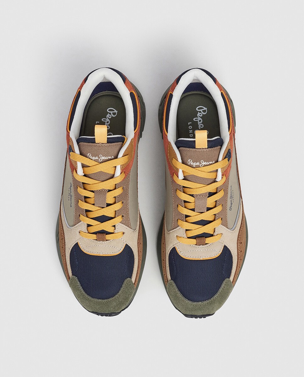 Sapatilhas Marlon Sports em Combinação de Material e Cor Multicolor-2