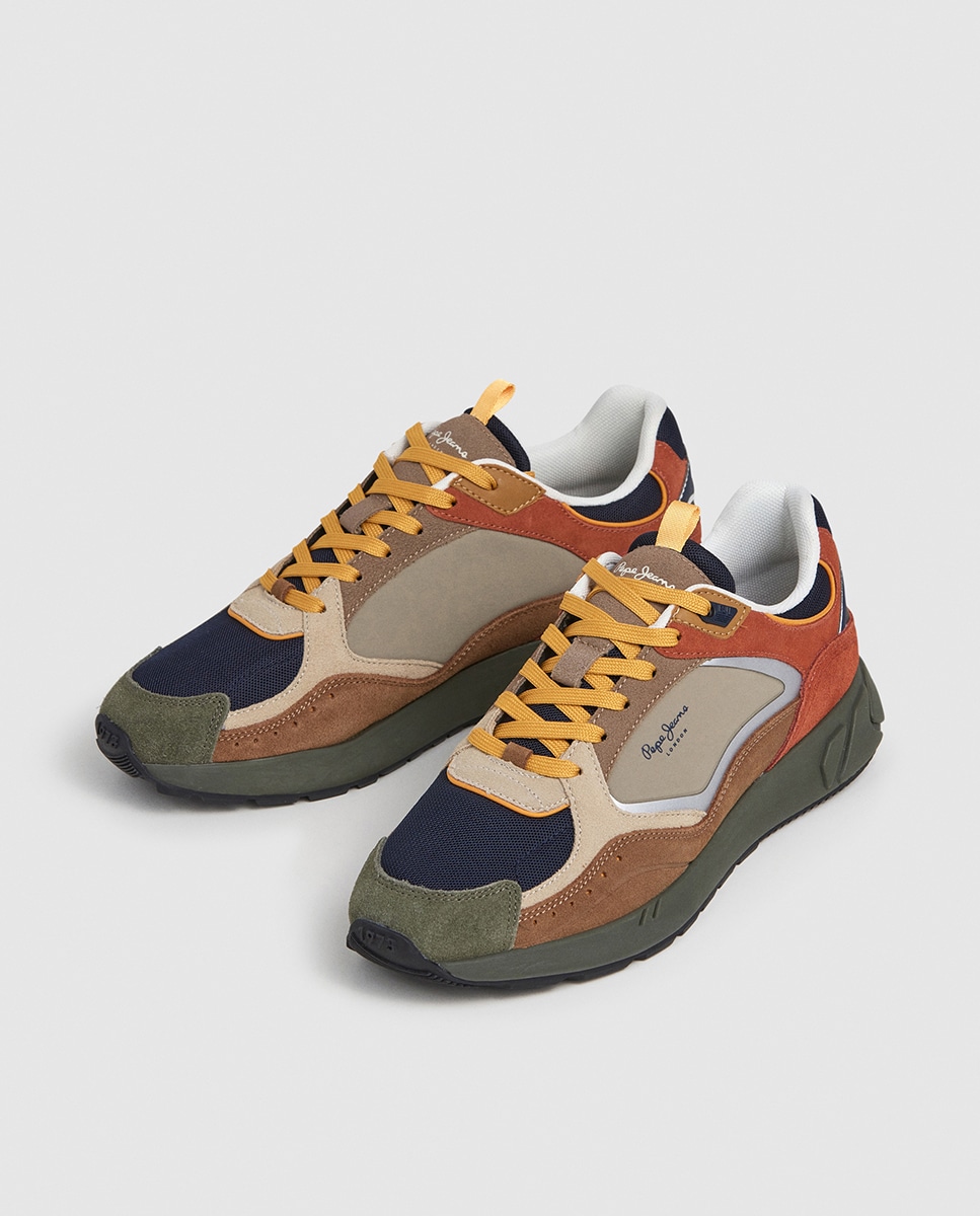 Sapatilhas Marlon Sports em Combinação de Material e Cor Multicolor-3