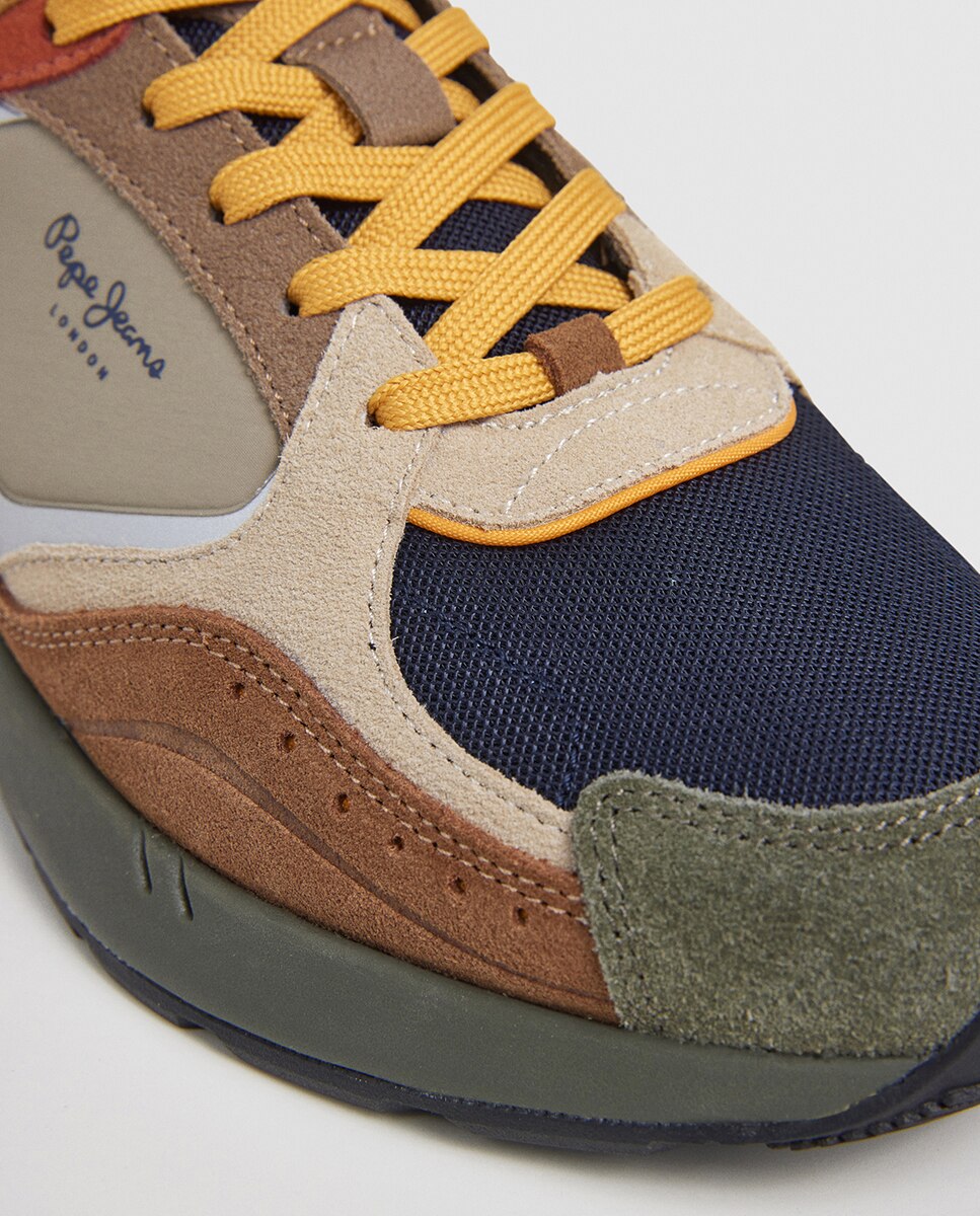 Sapatilhas Marlon Sports em Combinação de Material e Cor Multicolor-5