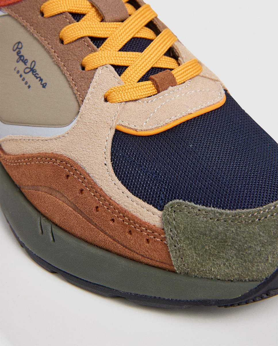 Sapatilhas Marlon Sports em Combinação de Material e Cor Multicolor-11