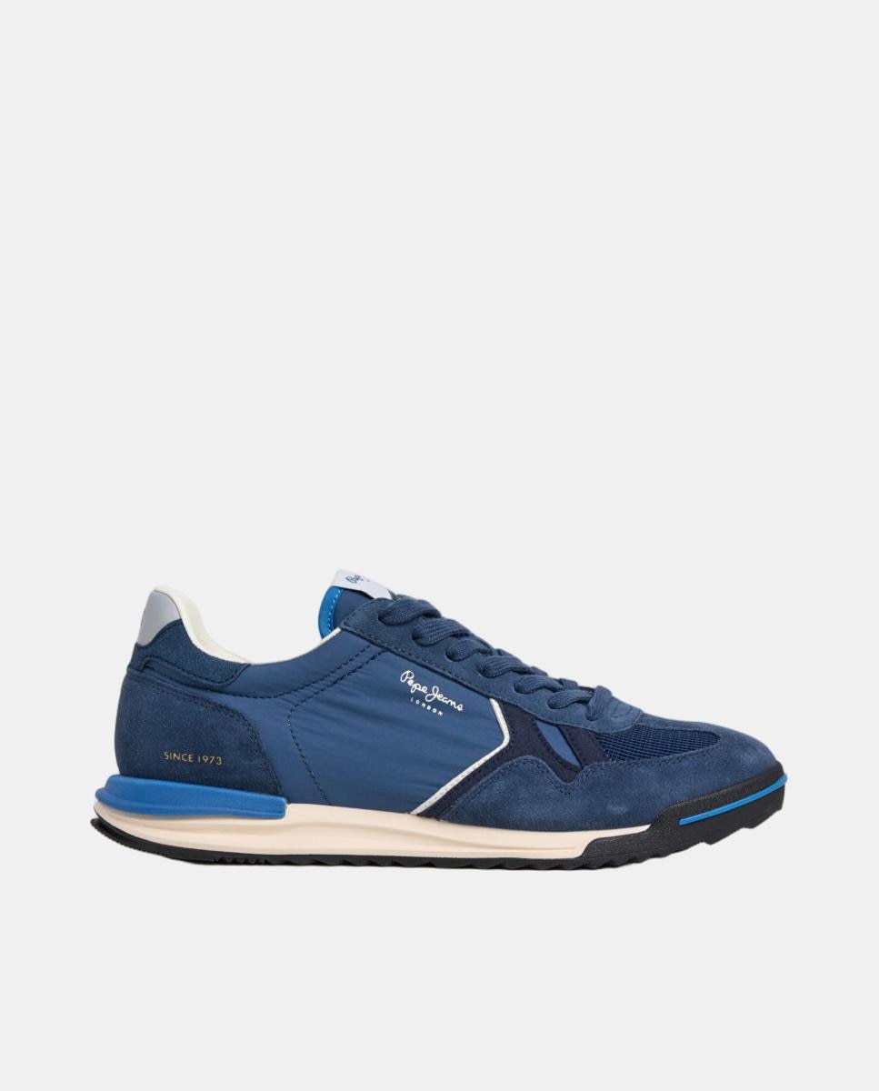 Pepe Jeans - Zapatilla Fashion-Retro combinada en diferentes materiales..
