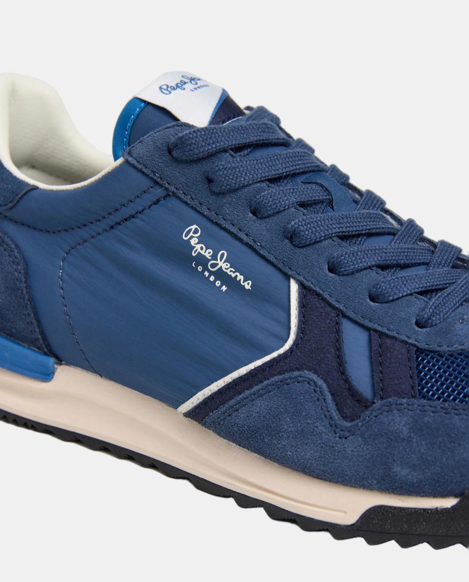 Zapatilla Fashion-Retro combinada en diferentes materiales. - Pepe Jeans - Azul marino Azul marino-5