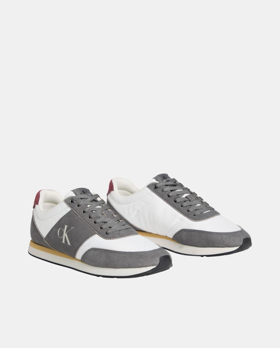 Zapatillas runner nylon y ante Calvin Klein - Grises Grises-2