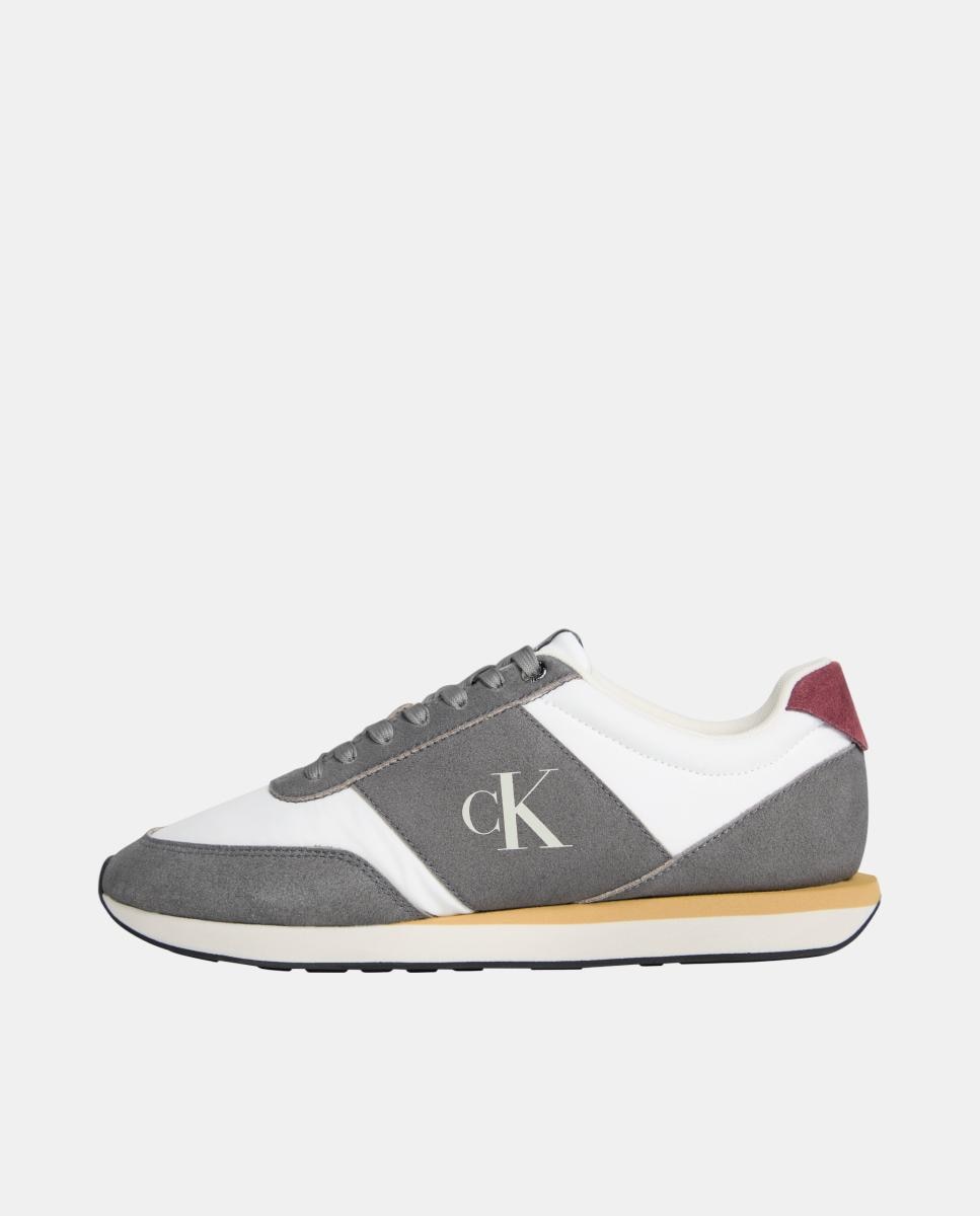 Zapatillas runner nylon y ante Calvin Klein - Grises Grises-3