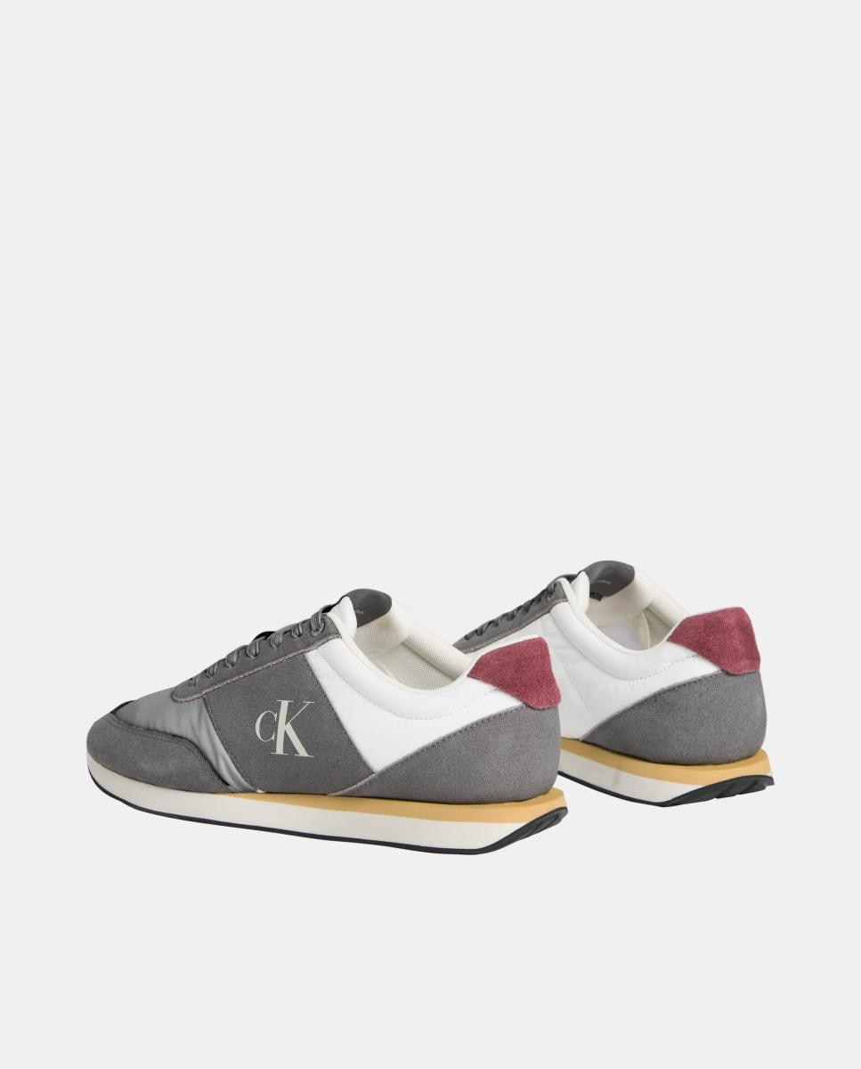 Zapatillas runner nylon y ante Calvin Klein - Grises Grises-4