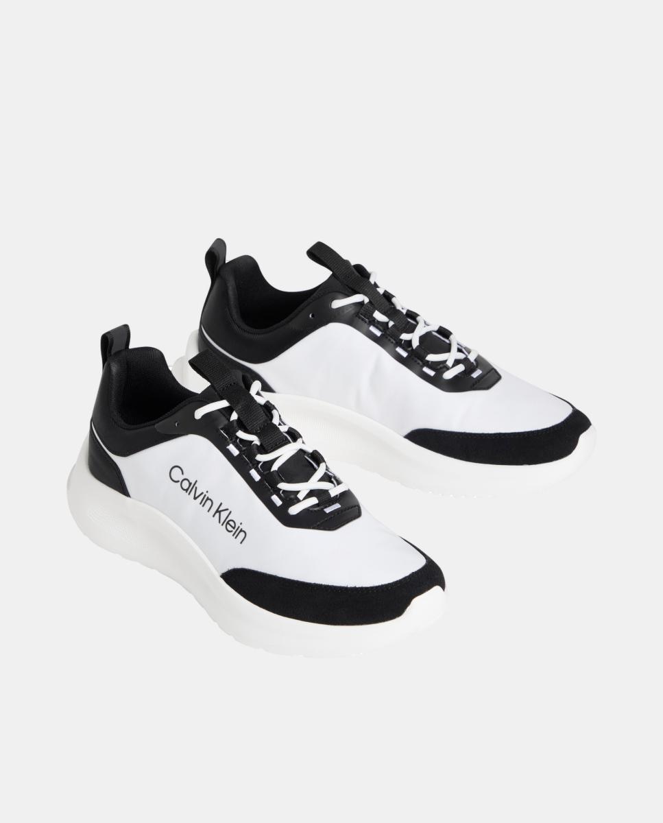 Zapatillas runner ultraligeras ante y nylon Calvin Klein - Blanco Blanco-2
