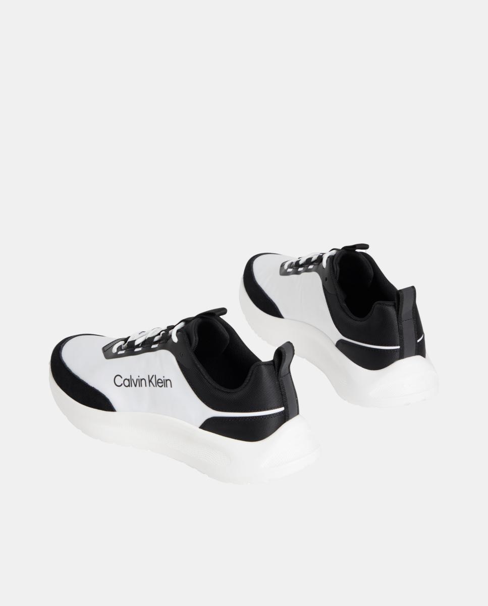 Zapatillas runner ultraligeras ante y nylon Calvin Klein - Blanco Blanco-3
