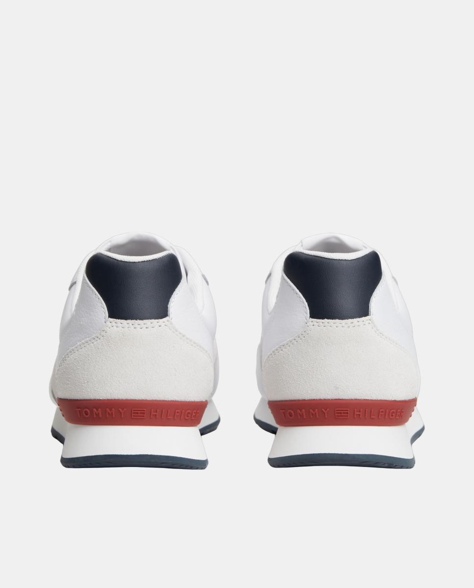 Zapatilla runner TH de piel - Tommy Hilfiger - Blanco Blanco-6