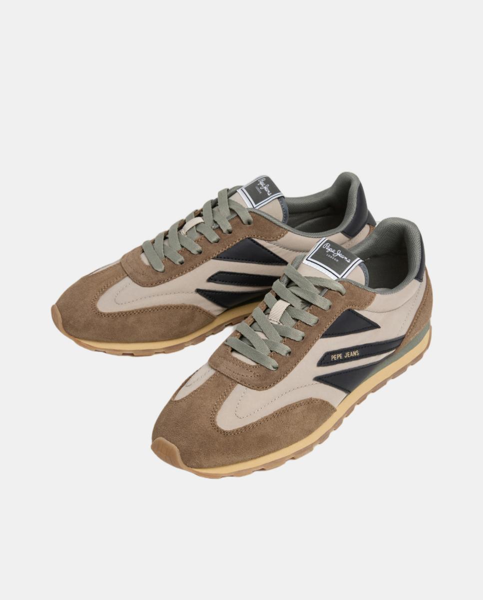 Sapatilhas Leves e Informais de Estilo Retro Castanho taupe-2