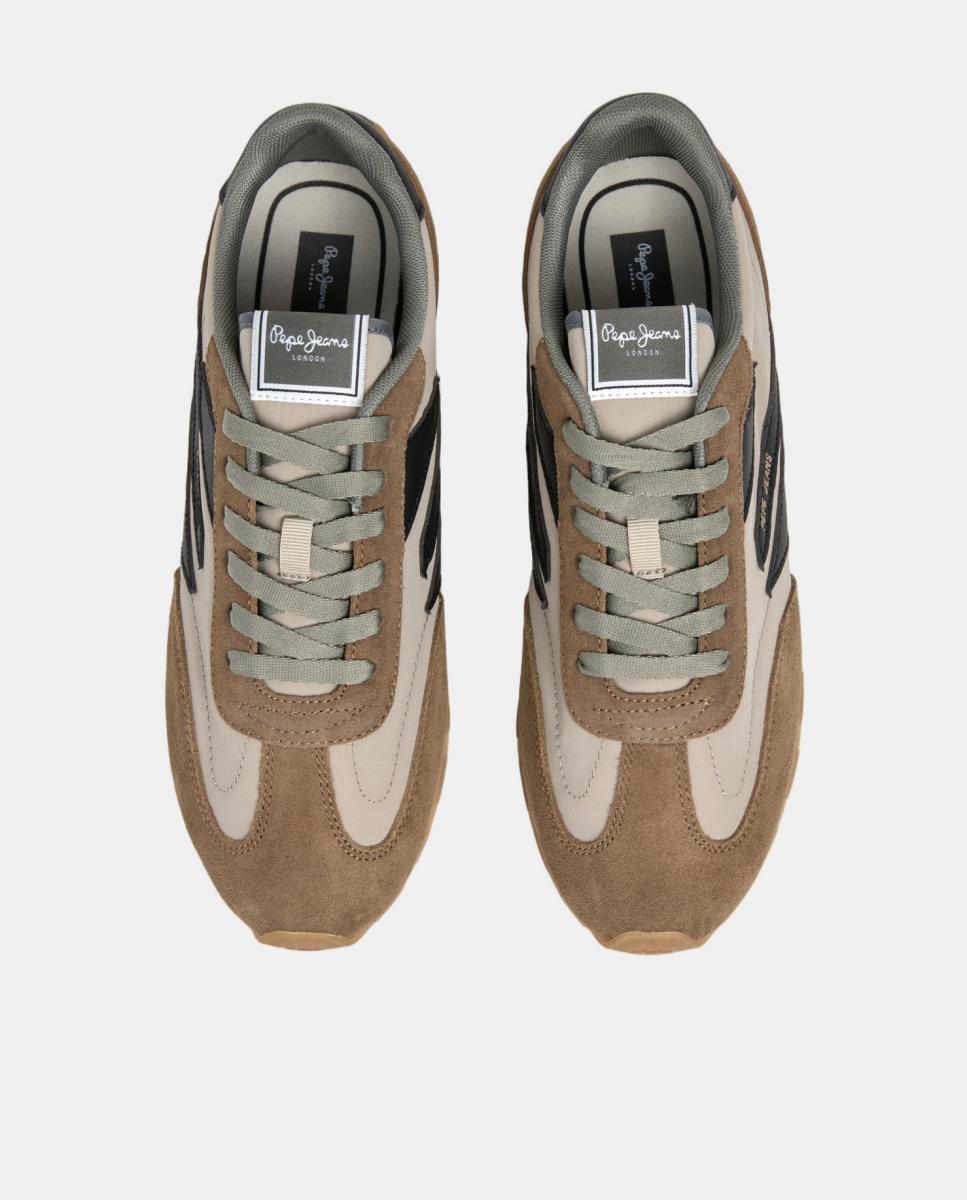 Sapatilhas Leves e Informais de Estilo Retro Castanho taupe-3