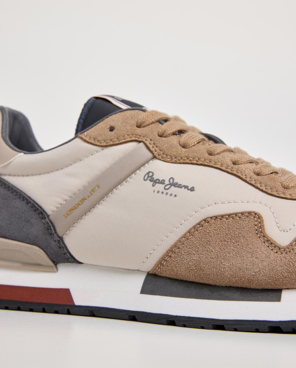 Sapatilhas de Estilo Running com Silhueta Moderna Castanho-claro-5