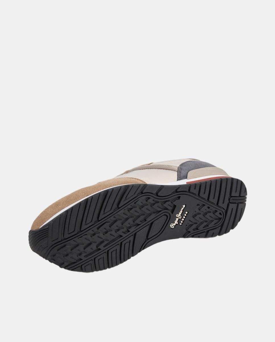 Sapatilhas de Estilo Running com Silhueta Moderna Castanho-claro-6