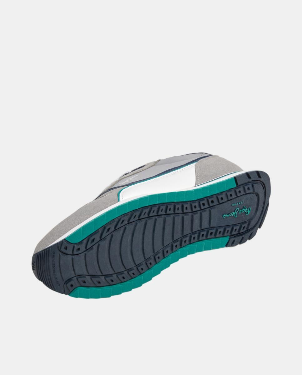 Sapatilhas de Estilo Running com Diferentes Combinações de Materiais e Cores Cinzento-claro-5