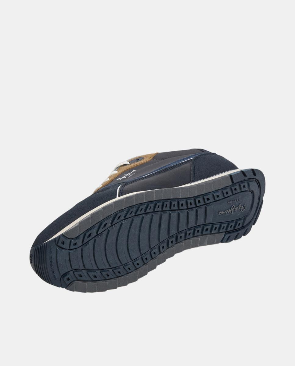 Zapatilla de estilo running con distintas combinaciones de materiales y colores - Pepe Jeans - Azul marino Azul marino-6