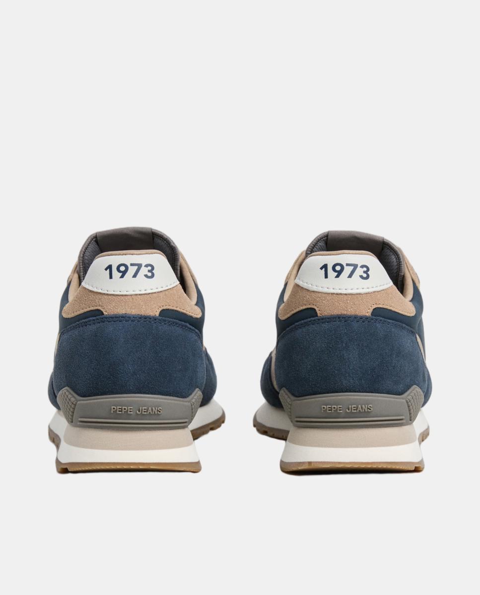Zapatillas estilo retro con el icónico isotipo lateral - Pepe Jeans - Azul marino Azul marino-4