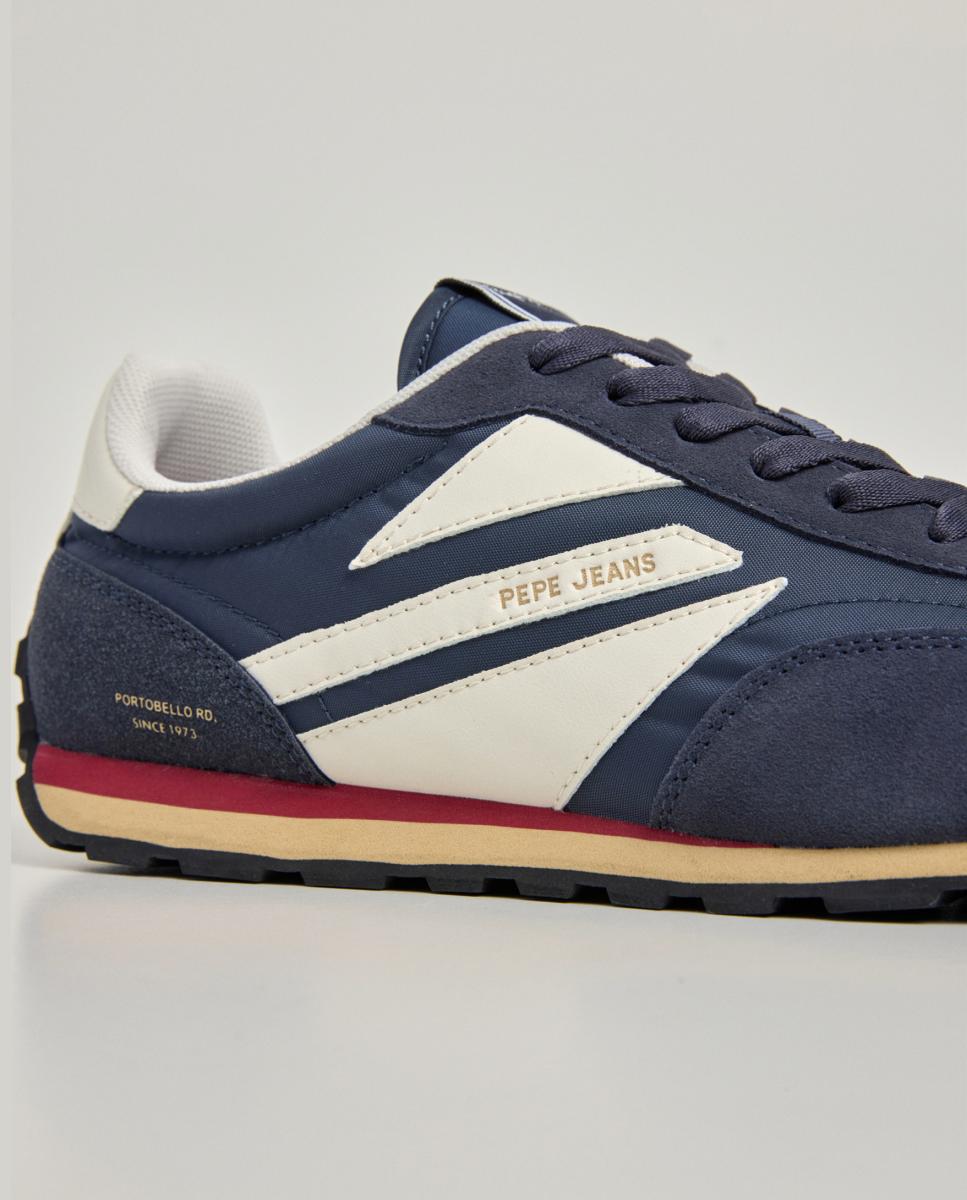 Sapatilhas Leves e Informais de Estilo Retro Azul-marinho-5
