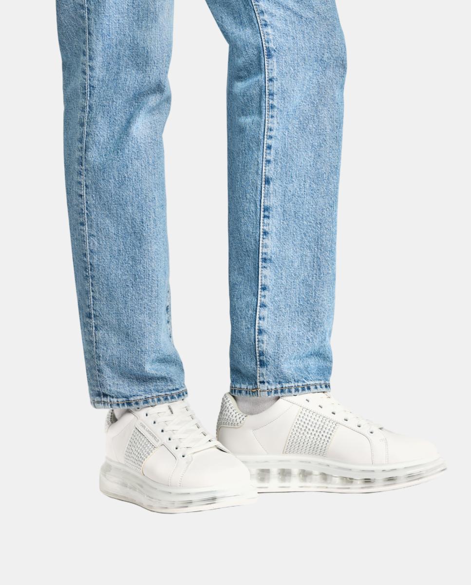 Sapatilhas de Running em Pele Pele Branco-6