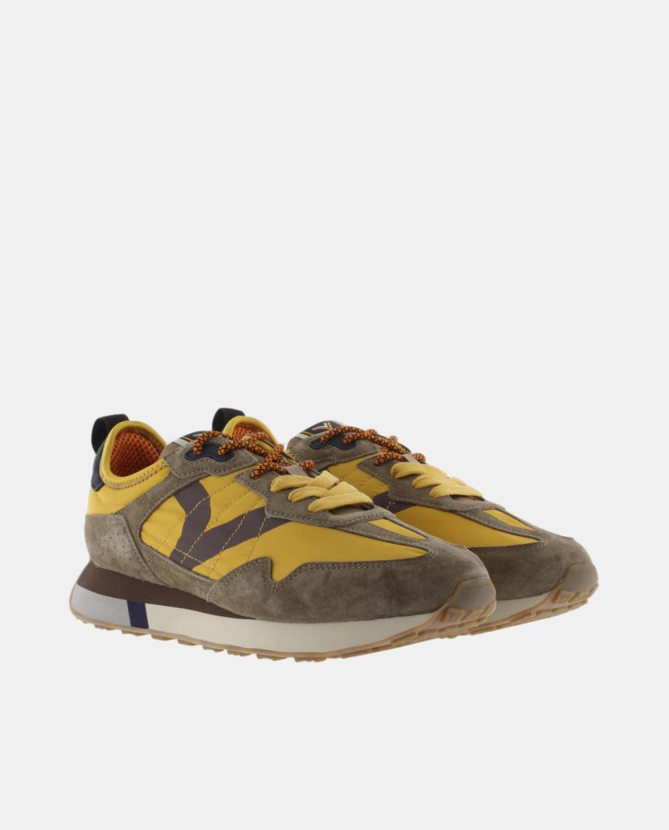 Sapatilhas Desportivas Unissexo de Nylon com Peças Coloridas e de Croute Amarelos-5